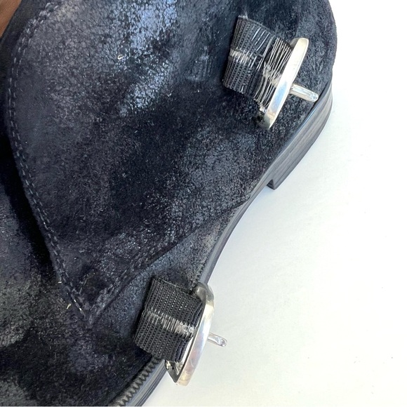 JIMMY CHOO Men Black Double Monk Strap Waxed Suede Leather Chukka Boots Sz 42 - Picture 15 of 16